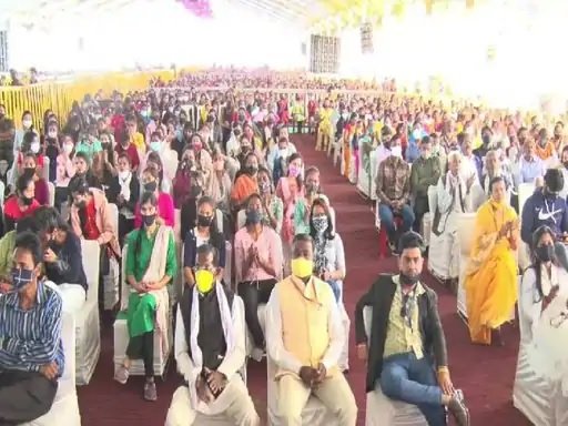 भोपाल का ग्लोबल स्किल पार्क संत रविदास के नाम पर:CM शिवराज की घोषणा, बोले- कोविड है, और कोई बीमारी होती तो मैं कार्यक्रम में जरूर आता 1 Untitled 19