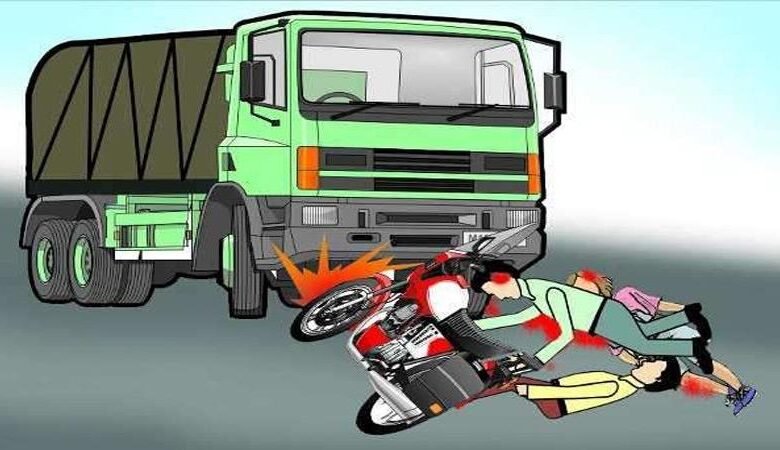 ट्रक चालक ने बाइक सवार के ऊपर चढ़ा दिया वाहन : जाम में बैक करते समय हुआ हादसा 1 default