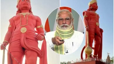 pm modi unveils 108 feet high statue of lord hanuman in morbi gujarat 1