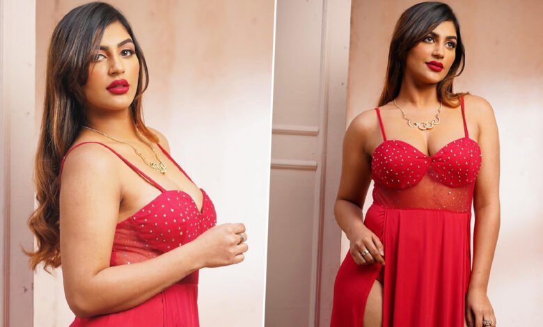 Yashika Aannand ने डीप नेक रेड आउटफिट पहन गिराई बिजली, एक्ट्रेस का कातिलाना अदाएं मोह लेंगी आपका दिल 1 105 1