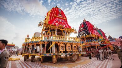 jagannath puri rathyatra 2023 पूरी में भगवान जगन्नाथ की रथयात्रा में उमड़े लाखो श्रद्धालु सोने के कुल्हाड़ी के प्रहार से बनाया गया रथ जाने डिटेल्स