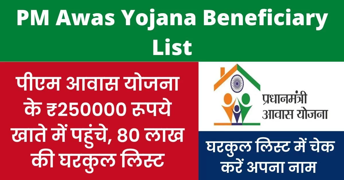 PM Awas Yojana 2023 की नई लिस्ट पीएम आवास योजना के तहत लोगो के खाते में आये ₹250000 रूपये, 80 लाख लोगो का आया घरकुल में नाम जाने खबर 2 PM Awas Yojana Beneficiary List 4