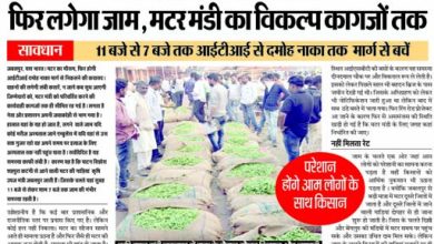फिर लगेगा जाम , मटर मंडी का विकल्प कागजों तक 9 1 16
