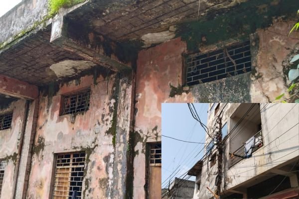 बारिश शुरू होने के बाद जर्जर भवनों का खतरा बढ़ा शहर के कई जर्जर भवन गिरने की हालत में 1 Add a heading 47