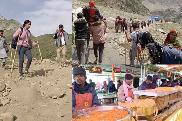 Yash Bharat cameraman Hans Thakur in Yangraj Yatra : अमरनाथ यात्रा में यशभारत के कैमरामैन हंसराज ठाकुर: आर्मी-भण्डारे न हो तो यात्रा करना मुश्किल, होटलों से भी बेहतर खाना मिलता है 1 Add a heading 92