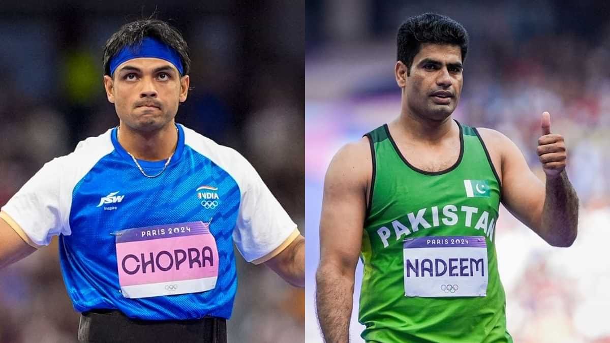 Javelin Throw Final: नीरज चोपड़ा ने जीता सिल्वर मेडल, पाकिस्तान के अरशद नदीम के नाम गोल्ड, खबर में अंदर देंखे नीरज चोपड़ा का मैडल जीतने वाला विडियो 3 neeraj chopra arshad nadeem javelin throw final pti 1