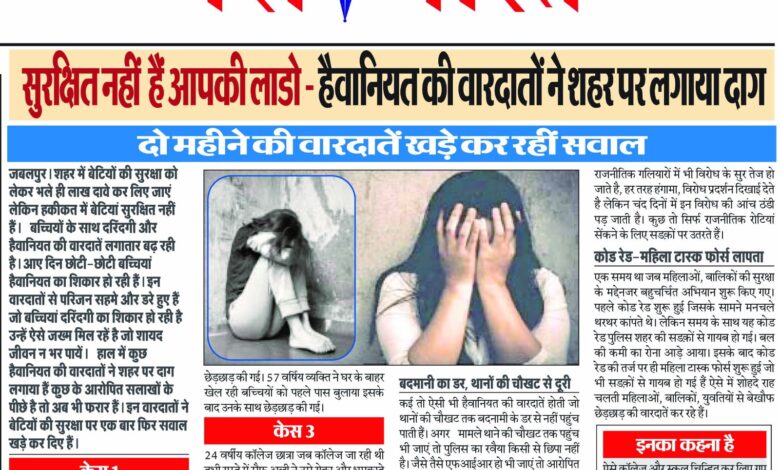 सुरक्षित नहीं हैं आपकी लाडो- हैवानियत की वारदातों ने शहर पर लगाया दाग,दो महीने की वारदातें खड़े कर रहीं सवाल 1 IMG 20241118 WA0060