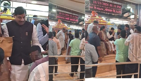 मध्यप्रदेश मुख्यमंत्री डॉक्टर मोहन यादव मुंबई सिद्धिविनायक मंदिर पहुंचे 1 इजरायल की बमबारी से 2024 11 18T133949.375