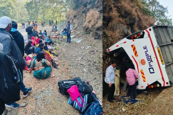 40 यात्रियों से भरी बस पलटने से 5 की मौत 1 Add a heading 23 1