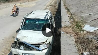 मैहर से लौट रही यात्रियों से भरी कार फ्लाईओवर से नीचे गिरी : 10 घायल, चार गंभीर 7 IMG 20250312 171945