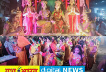 राम आयेंगे तो अंगना सजाऊंगी...श्री राम जी की जय जयकार के बीच शहर में हिंदू उत्सव समिति द्वारा निकाली जा रही शोभायात्रा की धूम 11 IMG 20250406 192335