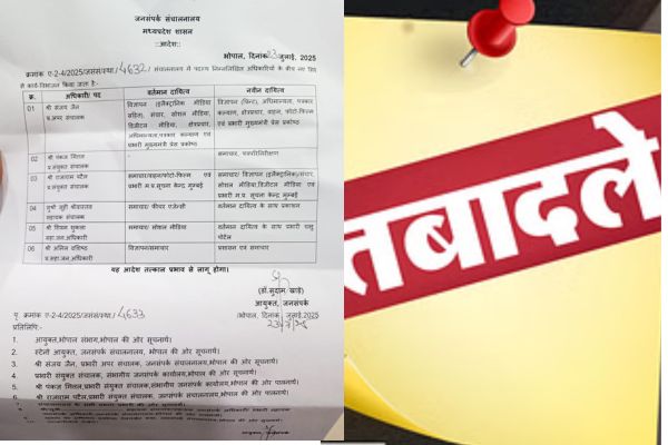 मध्यप्रदेश जनसंपर्क विभाग में व्यापक फेरबदल: डिजिटल मीडिया पर जोर, नई जिम्मेदारियां तय 1 neeraj up 92