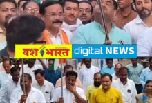 बरसते पानी में निकली यात्रा में दिखा भाजपाइयों का उत्साह, प्रभारी मंत्री, सांसद, विधायक हुए शामिल 11 IMG 20250813 120404