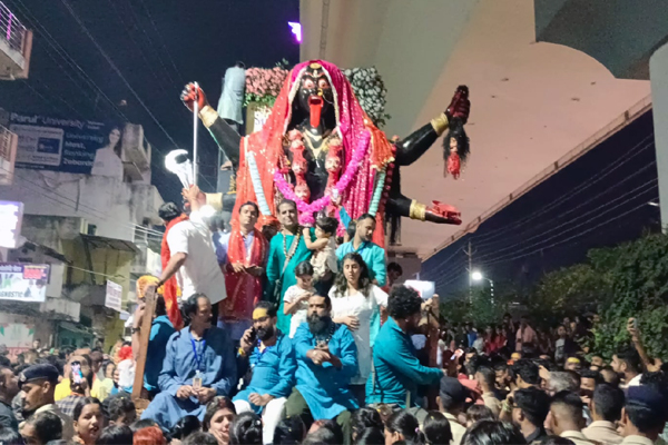 पड़ाव वाली महाकाली का विसर्जन,हजार लोगों ने दी माता को विदाई 1 04 6