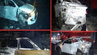 यमुना एक्सप्रेस-वे पर बड़ा हादसा, आपस में टकराने से 8 बसों और 3 कारों में लगी आग, 4 लोगों की मौत 1 02 17