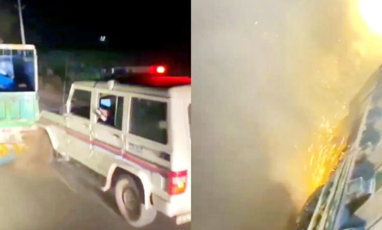 10 किमी तक टायर फटने के बाद दौड़ाते रहे जीप, पुलिस ने गाड़ी को टक्कर मारी 1 Untitled 10 copy 2