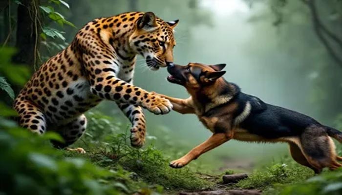 तेंदुए को फसाने रखा मुर्गा कुत्तों का शिकार 1 Untitled 2 copy 10