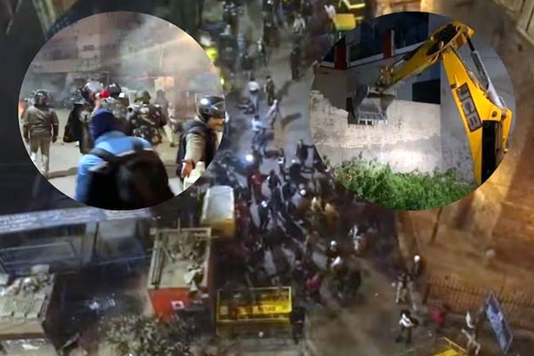 दिल्ली में आधी रात फैज-ए-इलाही मस्जिद के पास अवैध निर्माण ध्वस्त, पथराव में पांच पुलिसकर्मी घायल 1 00
