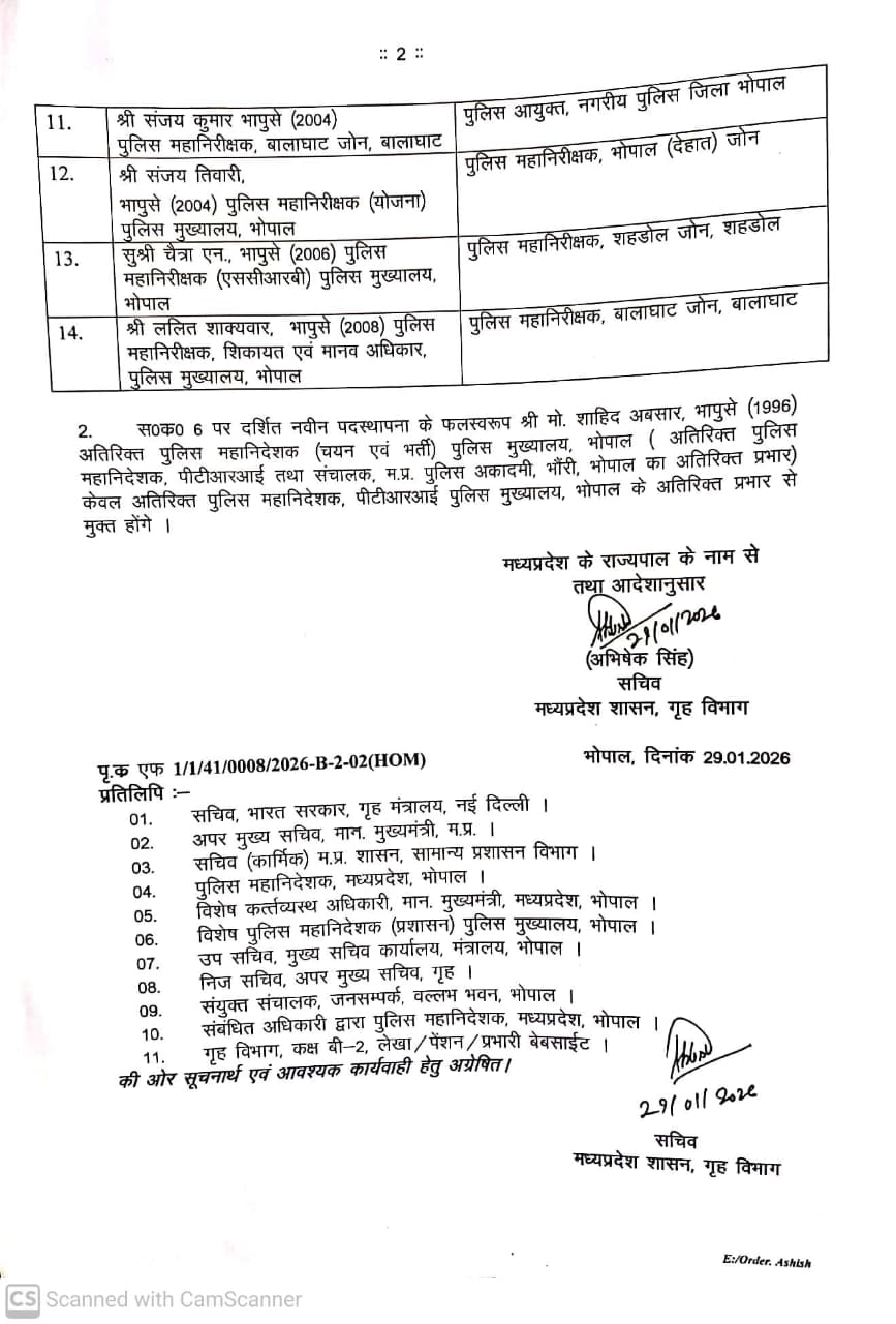 उमेश जोगा बने परिवहन आयुक्त, पुलिस महकमे में बड़ा प्रशासनिक फेरबदल 3 IMG 20260129 WA0022