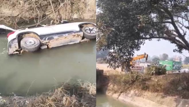 तेज रफ्तार कार माइनर में गिरी, प्रॉपर्टी डीलर समेत दो की मौत, एक गंभीर घायल 1 Untitled 1 copy