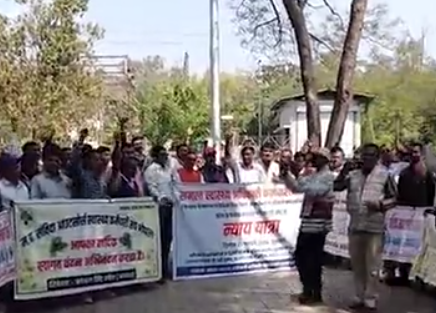 नियमितीकरण की मांग को लेकर भोपाल में हुंकार: 30 हजार स्वास्थ्य कर्मचारियों की न्याय यात्रा पर पुलिस का पहरा 1 shwasth