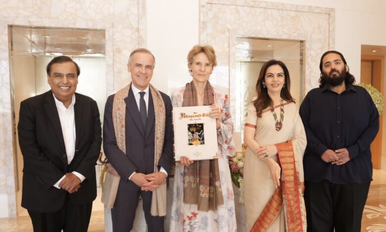 मुंबई में अंबानी निवास पर कनाडा के प्रधानमंत्री मार्क कार्नी का शाही स्वागत 1 WhatsApp Image 2026 03 02 at 2.50.54 PM