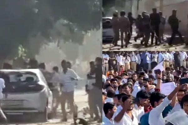 नोएडा में मजदूरों का उग्र प्रदर्शन: गाड़ियां जलाईं, दिल्ली बॉर्डर सील, कई इलाकों में तनाव 1 03 13