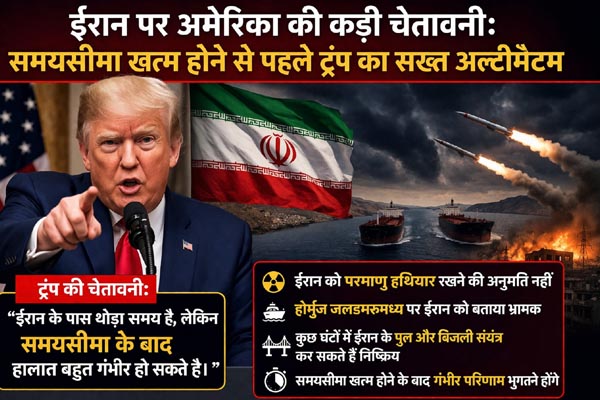 ईरान पर अमेरिका की कड़ी चेतावनी: समयसीमा खत्म होने से पहले ट्रंप का सख्त अल्टीमेटम 1 06 7
