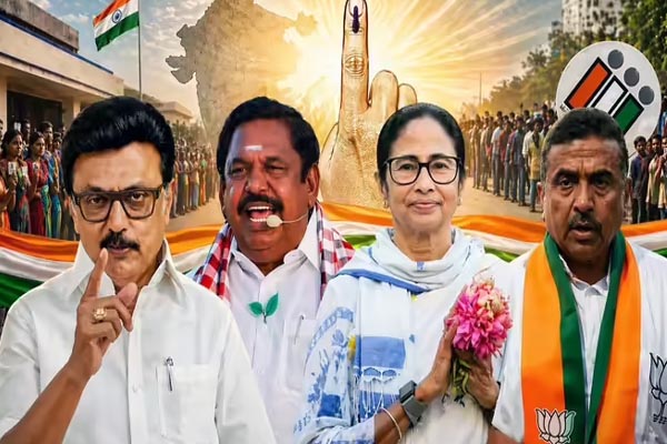 बंगाल में तेज मतदान, तमिलनाडु में भी जोश: दोपहर 1 बजे तक 62% vs 56% वोटिंग 1 08 10