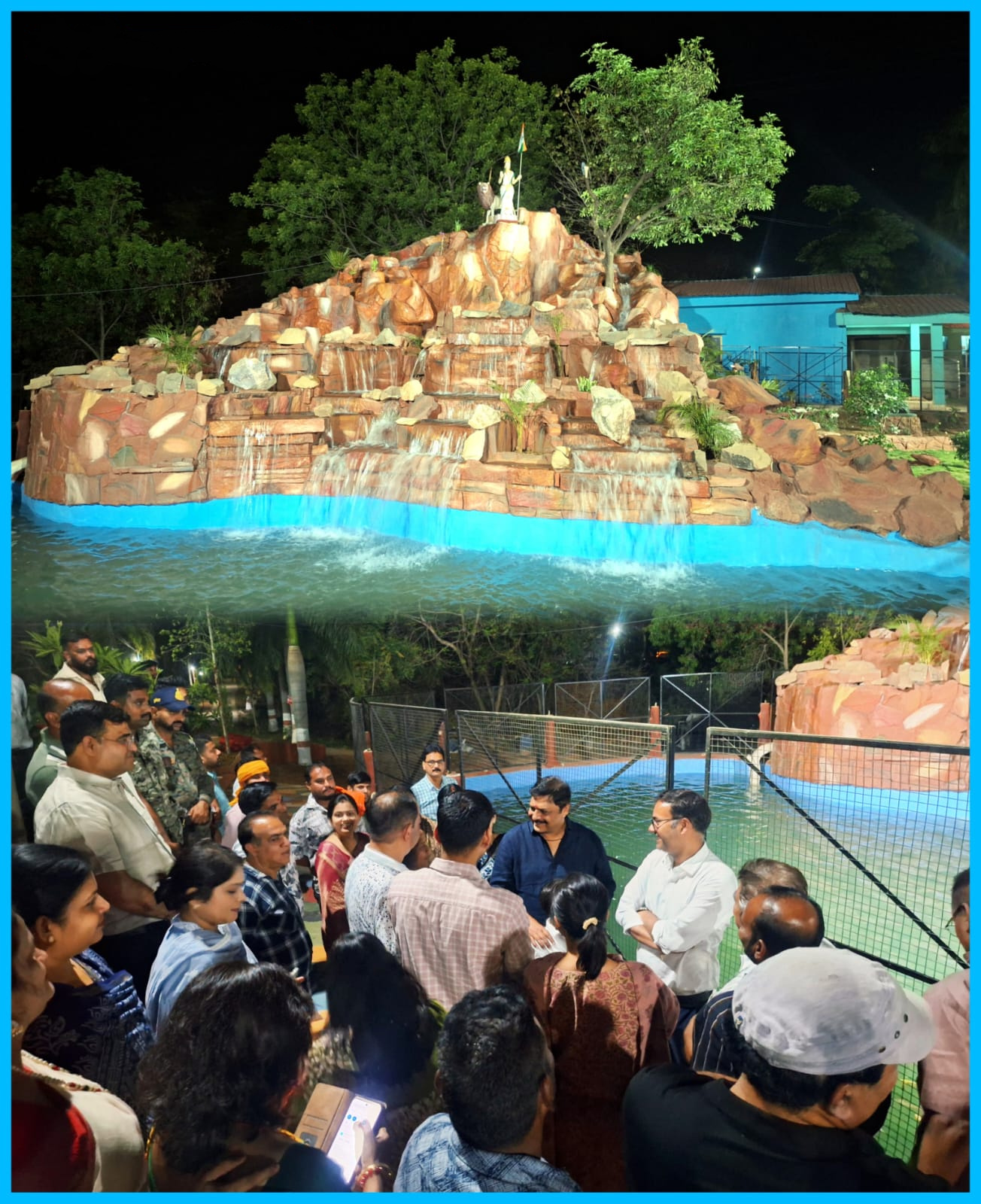 जागृति पार्क में वॉटर फॉल लोकार्पित, विधायक संदीप जायसवाल के माता - पिता की स्मृति में निर्मित वाटरफॉल जनता को समर्पित 2 IMG 20260423 WA0787