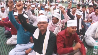 भोपाल के आंबेडकर मैदान में अतिथि शिक्षकों का हल्लाबोल, 62 वर्ष तक सेवा सुरक्षा और 12 महीने के वेतन की मांग 6 atithi