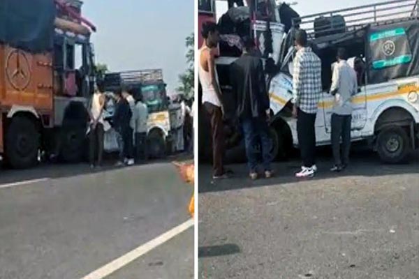 लखीमपुर खीरी में भीषण सड़क हादसा, ट्रक-मैजिक की टक्कर में 10 लोगों की मौत 2 02 16