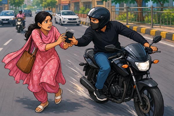 विजयनगर में बेखौफ स्नैचर्स, SBI चौक पर महिला से मोबाइल छीना — डायल 112 की प्रतिक्रिया पर उठे सवाल 1 05 21