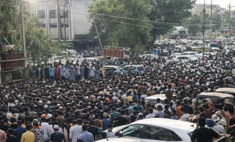 युवक से मारपीट के विरोध में पुलिस कमिश्नर कार्यालय का घेराव, सड़कों पर उतरा मुस्लिम समाज 1 bhopal police commissioner office gherao 2026 05 12 17 14 32