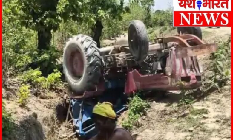 जंगल में ट्रैक्टर-डंपर की टक्कर ; एक की मौत, एक घायल, डोलोमाइट खदान जा रहा था ट्रैक्टर 1 InCollage 20260627 175725854