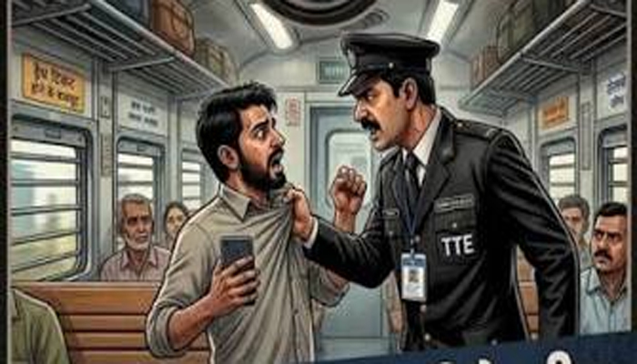 टीटीई व यात्रियों के बीच बन रही विवाद की स्थिति 1 Untitled 2 copy 13