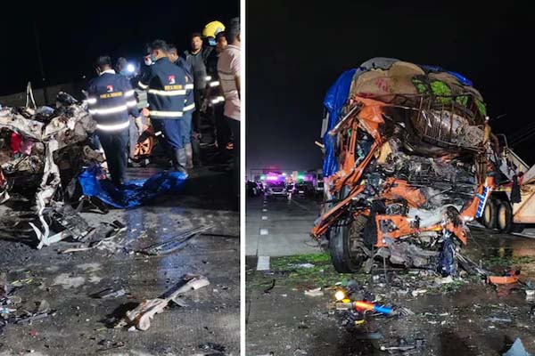 समृद्धि एक्सप्रेसवे पर भीषण हादसा, ट्रक-कार में आग लगने से 6 लोगों की दर्दनाक मौत 1 02 10