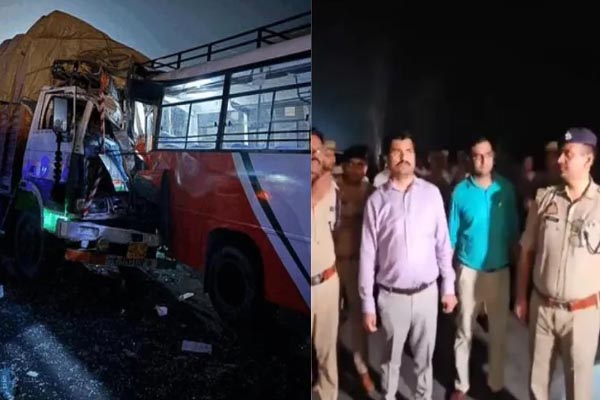 एटा में भीषण सड़क हादसा: हाईवे पर खड़ी रोडवेज बस में ट्रक ने मारी टक्कर, 5 की मौत, 12 घायल 1 02 3