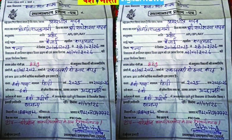 नाबालिग छात्रों की टीसी पर लिख दिया चरित्रहीन, भविष्य पर लगाया दाग, गड़बड़ी या गंभीर लापरवाही 1 107