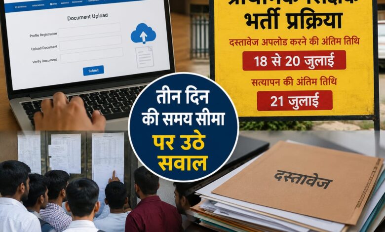 तीन दिन की समय सीमा पर उठे सवाल, दस्तावेज अपलोड नहीं किए तो प्राथमिक शिक्षक भर्ती से होंगे बाहर 1 IMG 20260719 WA0002