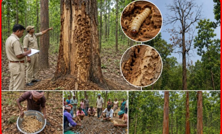 इतिहास दोहरा रहा साल बोरर कीट! : क्या फिर संकट में पड़ेगा मध्य भारत का कीमती 'साल'? 1 InCollage 20260726 230254284