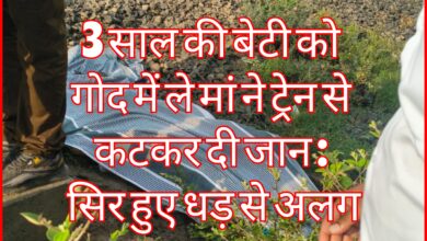वीभत्स घटना देख कांप गई रूह : 3 साल की बेटी को गोद में ले मां ने ट्रेन से कटकर दी जान : एक-दूसरे से लिपटी मिली मां-बेटी की लाश , सिर हुए धड़ से अलग 9 InCollage 20260729 212837302