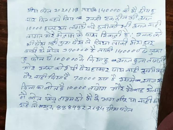 कर्ज से परेशान युवक ने कलियासोत डेम के पास फांसी लगाई, मिला सुसाइड नोट 2 iner 13 1784707939