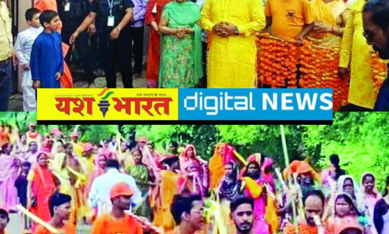 हर-हर महादेव की गूंज, कांवड़ यात्रा निकली, बागेश्वर धाम से नीलकंठेश्वर धाम तक दिखा भक्तिमय नजारा 1 IMG 20260809 144814 2