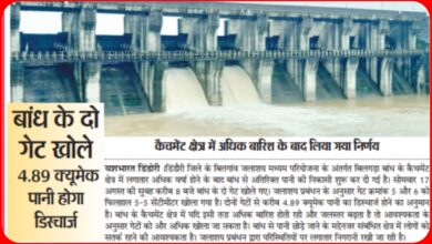 बांध के दो गेट खोले : 4.89 क्यूमेक पानी होगा डिस्चार्ज : कैचमेंट क्षेत्र में अधिक बारिश के बाद लिया गया निर्णय, जरूरत पड़ने पर और खोले जा सकते हैं गेट 2 InCollage 20260817 145810148