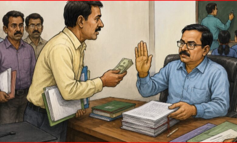 शिक्षकों की गोपनीय चरित्रावली के नाम पर हजारों की वसूली : जिलेभर में शिक्षकों की पदोन्नति की प्रक्रिया जारी, वरिष्ठता सूची में विसंगतियों के भी आरोप 1 InCollage 20260822 230234323