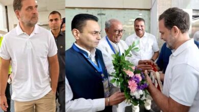 ‘छात्रों की गूंज’ कार्यक्रम में शामिल होने इंदौर पहुंचे राहुल गांधी 14 07 6