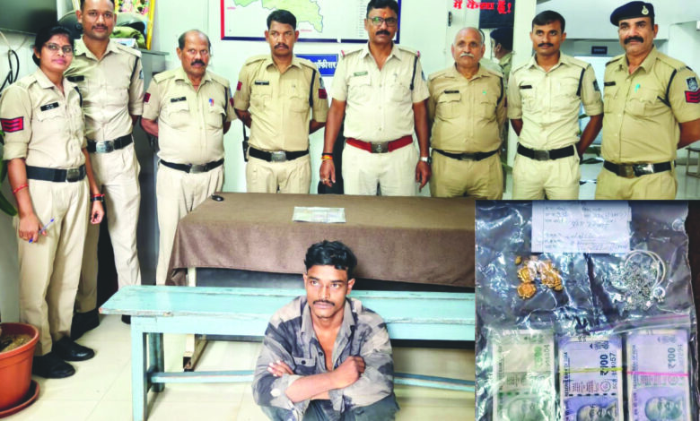 सूने मकान में चोरी का खुलासा किया कुठला पुलिस ने, एक आरोपी गिरफ्तार, जेवरात एवं नगद रूपए बरामद 1 87