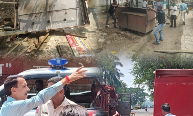 न्यू कैम्पियन स्कूल के पास ल फूड स्ट्रीट से हटाया अस्थाई अतिक्रमण 7 ट्रक सामान और एक फूड ट्रक जब्त, विवाद के चलते बुलाना पड़ा पुलिस बल भोपाल, यश भारत। 1 IMG 20260909 WA0087