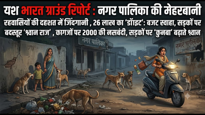 यश भारत ग्राउंड रिपोर्ट : नगर पालिका की मेहरबानी रहवासियों की दहशत में जिंदगानी , 26 लाख का 'डॉग बाइट': बजट स्वाहा, सड़कों पर बदस्तूर 'श्वान राज', कागजों पर 2000 की नसबंदी, सड़कों पर 'कुनबा' बढ़ाते श्वान 1 Screenshot 20260929 215446.WhatsApp
